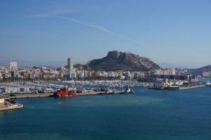 Alicante castle and city